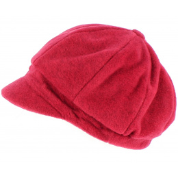 Burgundy Abby fleece newsboy cap - TRACLET
