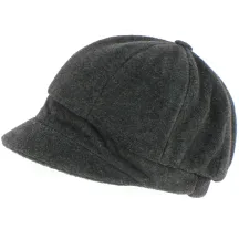 Newsboy Cap Abby Fleece Anthracite - TRACLET Reference: 6623 | Traclet Hat Shop