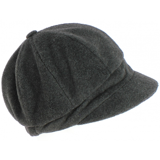 Newsboy Cap Abby Fleece Anthracite - TRACLET