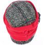 Ethel Red/Gray Wool Toque - Traclet