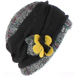 Ethel Wool Beanie Black/Grey - Traclet