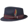 Chapeau Trilby Ruddy Feutre Laine Marine Stetson Reference : 4380 | Chapellerie Traclet
