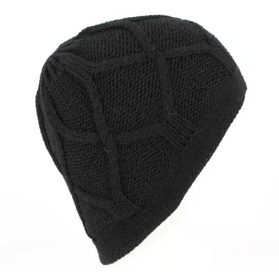 Marvin Knitted Black Beanie - Traclet Reference: 4034 | Traclet Hat Shop