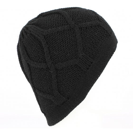 Marvin Knitted Black Beanie - Traclet