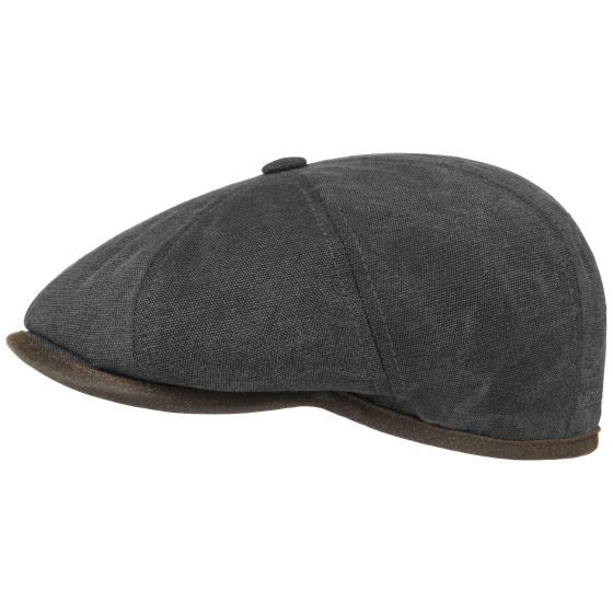Stetson Winter Hatteras Cap Laval Canvas Anthracite