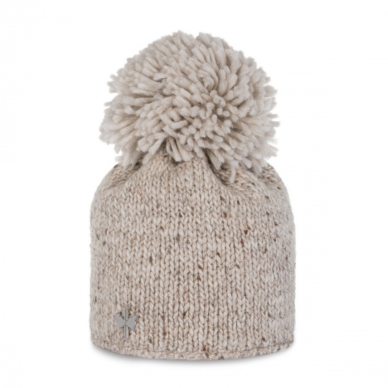 Bonnet  à Pompon Ortona Beige - Pipolaki Bonnet  à Pompon Ortona Beige - Pipolaki