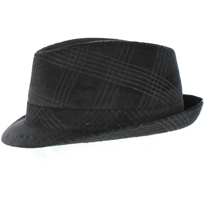 Black Ethan Velvet Trilby Hat -Traclet Reference: 2399 | Traclet Hat Shop