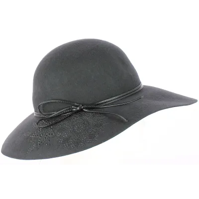 Chapeau capeline - Lorella - achat chapeau capeline grise Reference : 5964 | Chapellerie Traclet