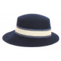 Giuditta - Navy felt cap - Grambes