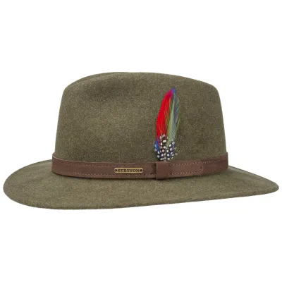 Chapeau Powell Woolfelt Kaki- Stetson Reference : 8420 | Chapellerie Traclet