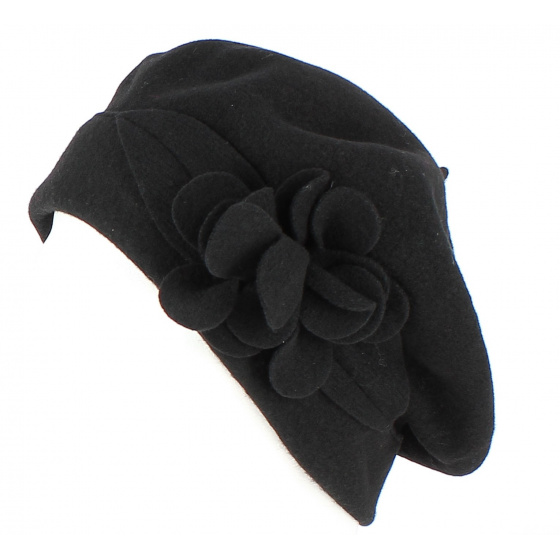 Black Capucine Beret - Heritage by Laulhère