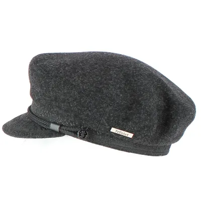 Elven Anthracite Wool Sailor Cap-Traclet Reference: 8435 | Traclet Hat Shop