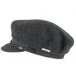 Elven Anthracite Wool Sailor Cap-Traclet