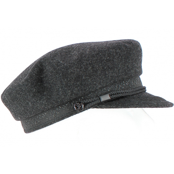 Casquette Marin Elven Anthracite en Laine-Traclet