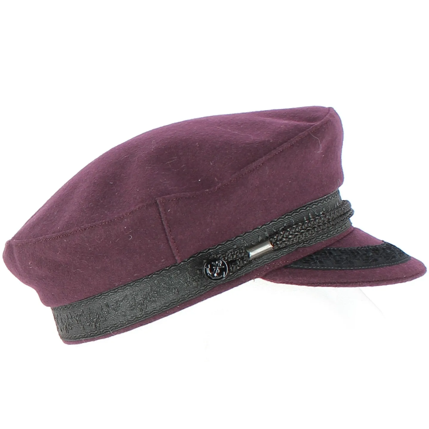 Plum Elbeuf sailor cap - buy burgundy sailor caps Reference: 42 | Chapellerie Traclet
