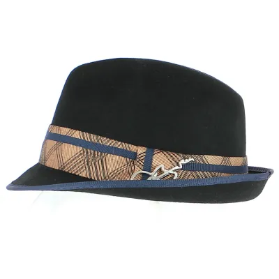 Chapeau Porkpie Santana - Ringo Noir - Boutique Traclet Reference : 6241 | Chapellerie Traclet