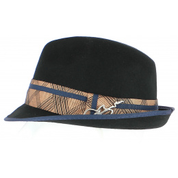 Black Ringo Trilby Hat - CARLOS SANTANA