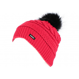 Red Aylin Beanie with Pompom - Eisbär