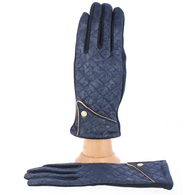 Women's Navy Jacqueline Touchscreen Gloves - Traclet Reference: 5018 | Traclet Hat Shop