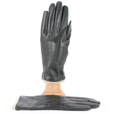 Women's Glove Alberic Leather Gloves Cashmere Lined - Traclet Reference: 6725 | Chapellerie Traclet