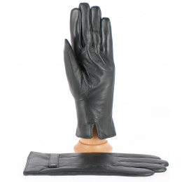 Dave Black Lambskin Leather Gloves - Traclet