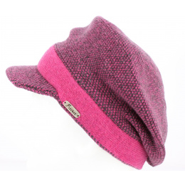 Bonnet casquette Gregorio fushia - Fléchet