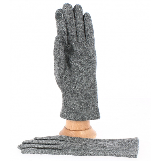 Alice Wool Touchscreen Gloves for Women in gray - Traclet