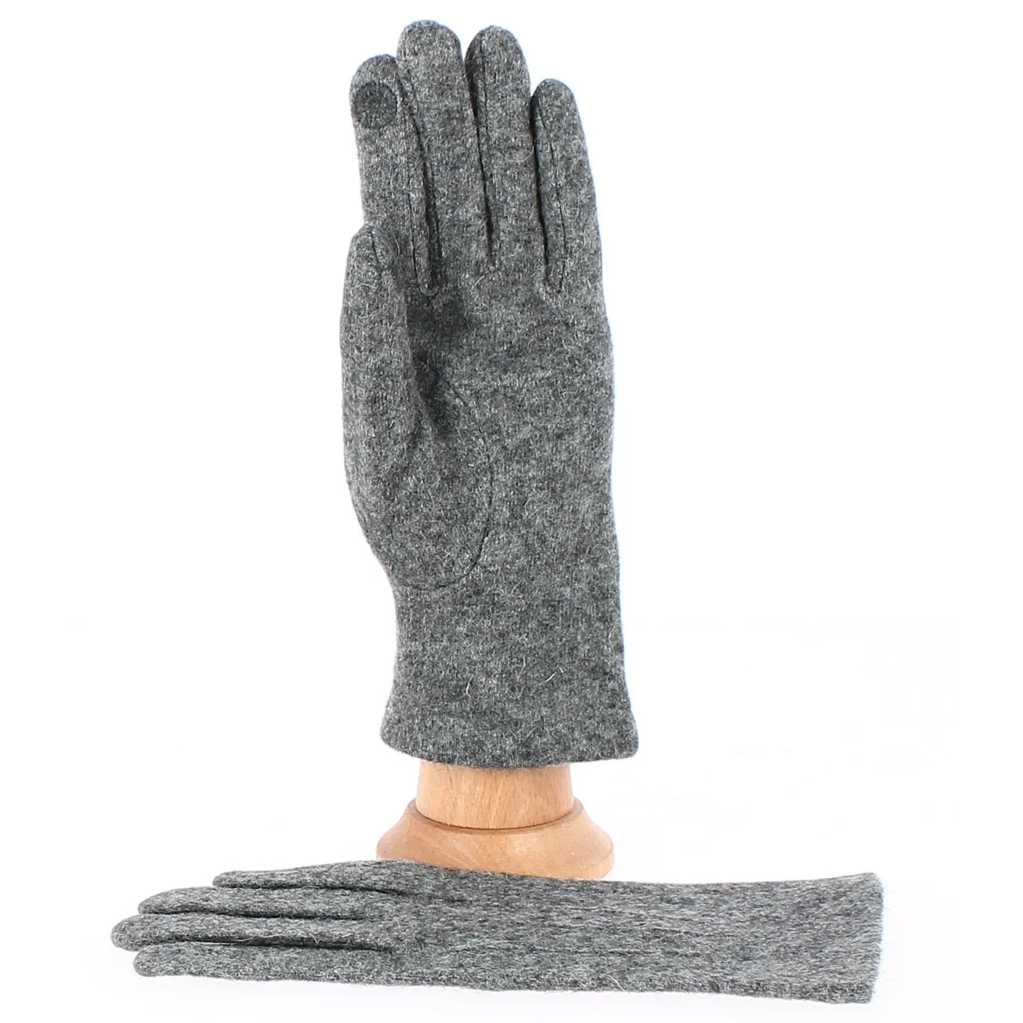 Alice Wool Touchscreen Gloves in gray - Traclet Reference: 7470 | Traclet Hat Shop