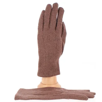 Women's Brown Alice Wool Touchscreen Gloves - Traclet Reference: 5019 | Traclet Hat Shop