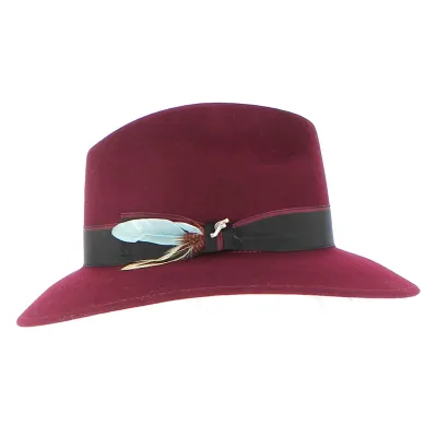 Alberto Traveller Hat in Black Alberto Wool Felt - Fléchet Reference: 8472 | Traclet Hat Shop