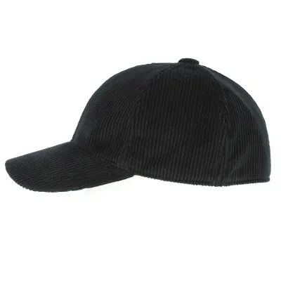 Black Cotton Cord Baseball Cap - Crambes Reference: 5522 | Traclet Hat Shop