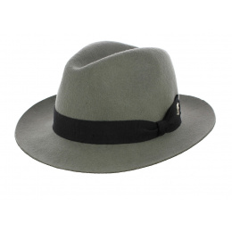 Stuart Fedora Hat in Grey Wool Felt - Fléchet