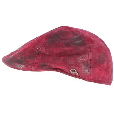 Brentfort Duck Bill Cap Wine Lees Leather - Göttmann Reference: 1740 | Traclet Hat Shop
