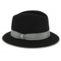 Sylvestre Split Wool Felt Traveller Hat Black - Fléchet