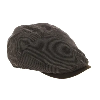Brown Corduroy Flat Cap Byron - Aussie Apparel Reference: 8489 | Chapellerie Traclet