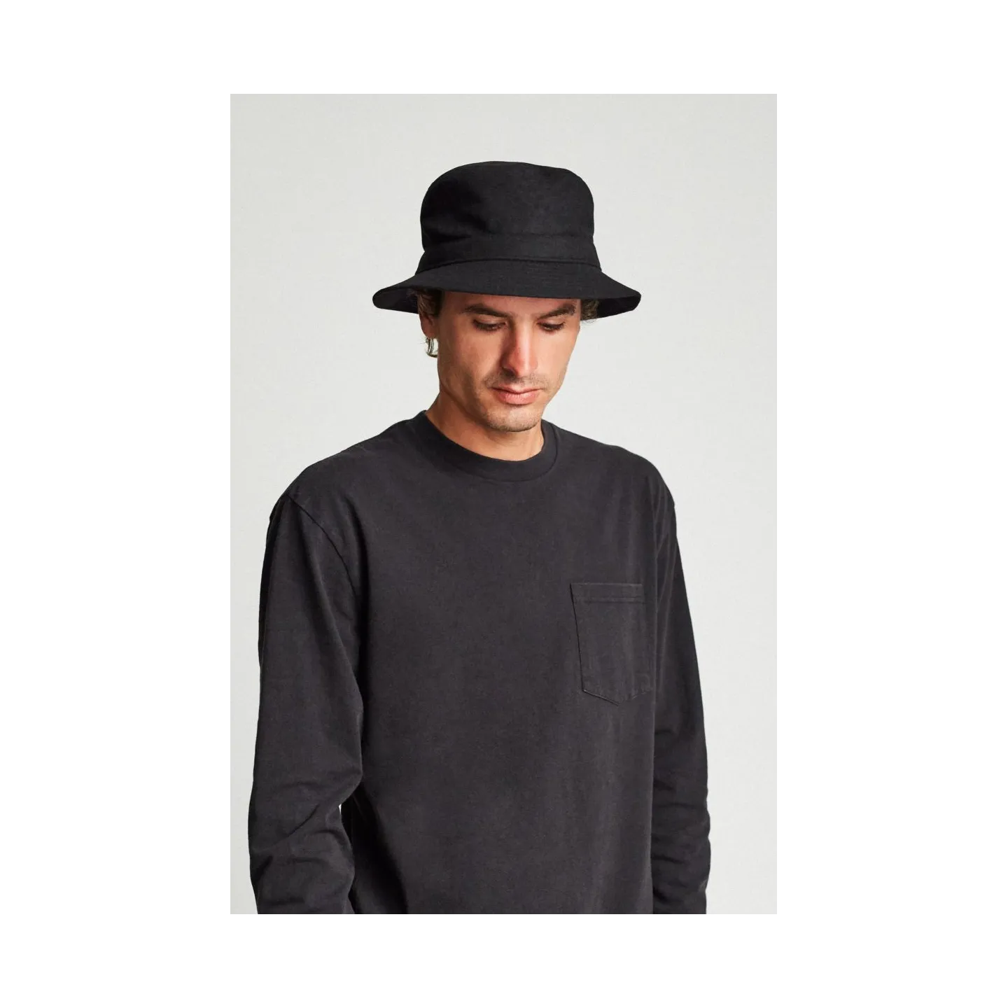 Chapeau Bob BURROUGHS Bucket Noir- Brixton Reference : 8500 | Chapellerie Traclet