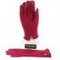Seville Tactile Gloves Wool & Cashmere Bordeaux & Black- Traclet