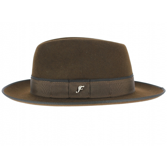 Brown Wool Felt Fedora Hat Isidore - Fléchet