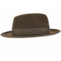 Fédora Isidore Brown Wool Felt Hat - Fléchet