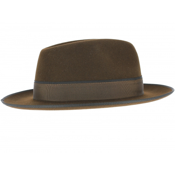 Brown Wool Felt Fedora Hat Isidore - Fléchet