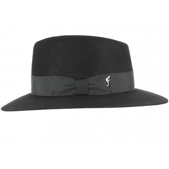 Chapeau Traveller - Fédora Sylvestre Feutre poil Noir-Fléchet