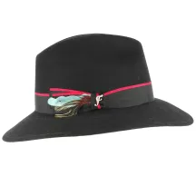 Chapeau Traveller Alberto en Feutre Laine Noir- Fléchet Reference : 8444 | Chapellerie Traclet