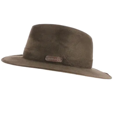 Brown Alcantara Traveller Hat - Crambes - hat shop Reference: 8529 | Chapellerie Traclet