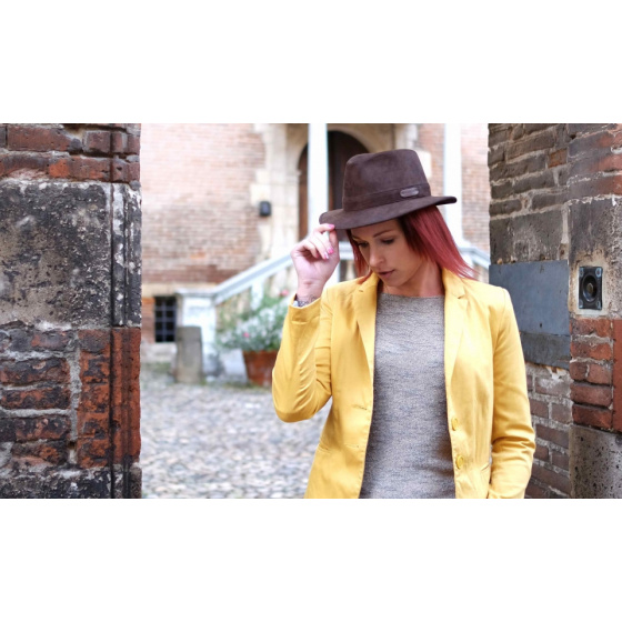Chapeau Traveller Alcantara Marron - Crambes