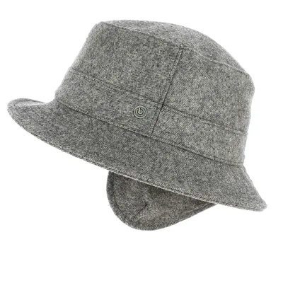 Harley Wool Taupe Ear Flap Bucket Hat - Bugatti Reference: 8539 | Traclet Hat Shop