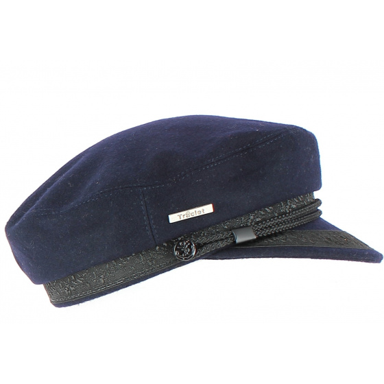 Navy Sailor Cap Saint Malot Wool - Traclet