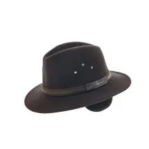 Chapeau Traveller Mac Eye Cache-Oreilles Feutre Laine Marron - Herman Reference : 8543 | Chapellerie Traclet