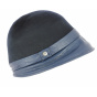 Felt Cloche Hat Evelina Navy - Traclet