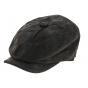 Chocolate Leather Hatteras Newsboy Cap - Aussie Apparel
