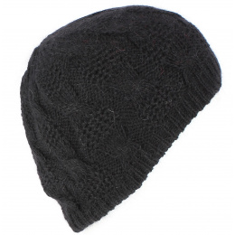 Angora Beanie Apollonia Black - Traclet
